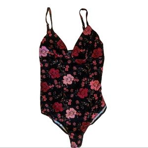 Forever 21 Floral Triangle Bodysuit